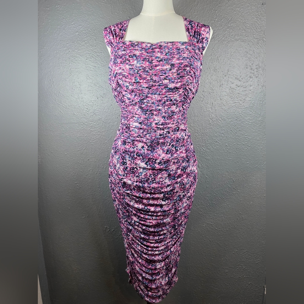BOLD elements Pink and Purple Midi Dress